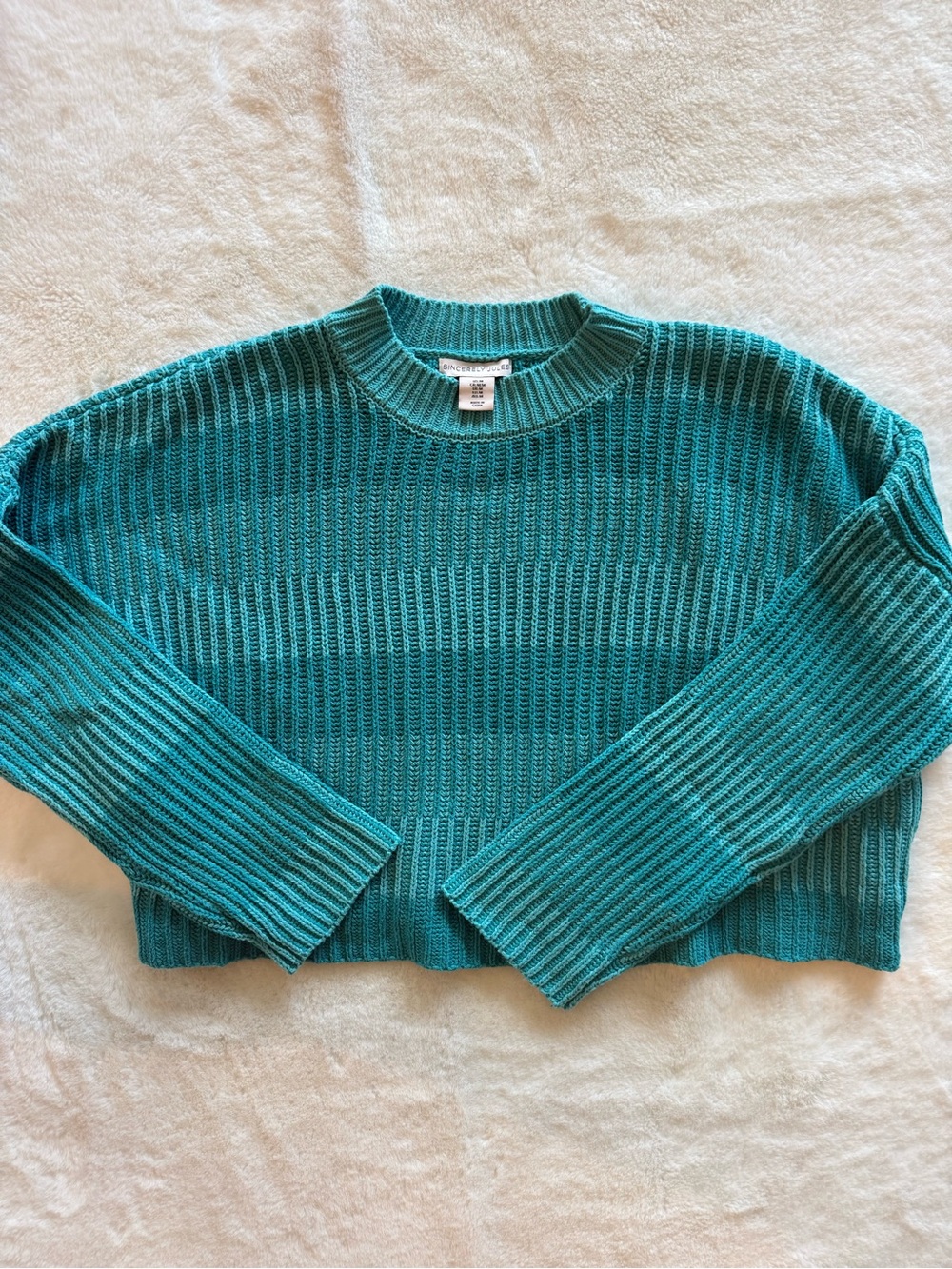 Blue Cropped Sweater
